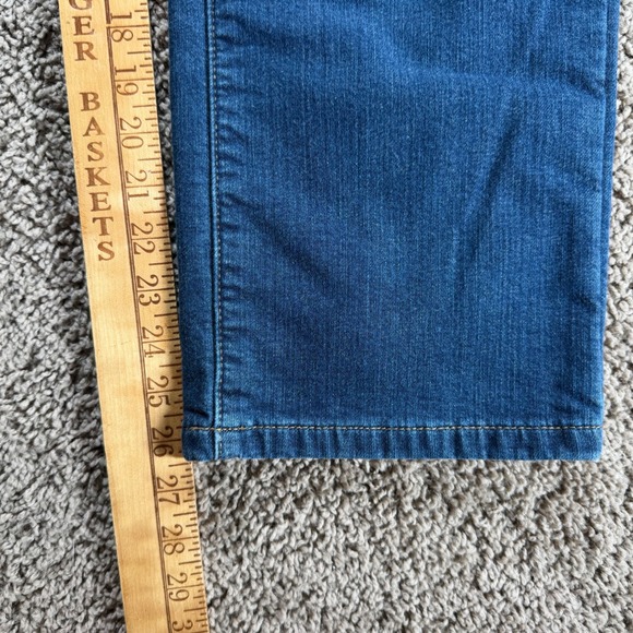 LL Bean Classic Fit fleece lined denim Jeans Blue 18 Petite Warm Winter outdoor - Picture 9 of 12